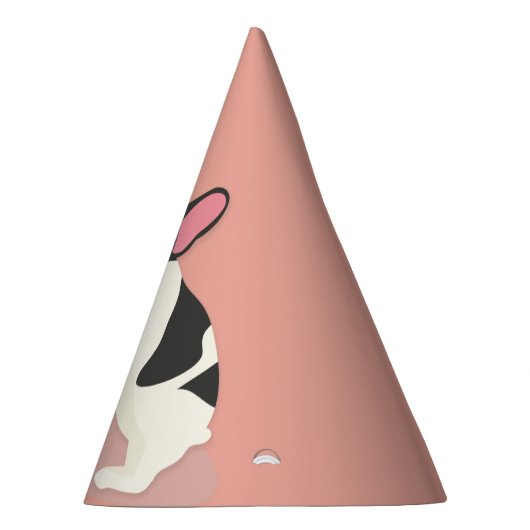 Monogram. Cute French Bulldog. Feesthoedjes (Rechts)