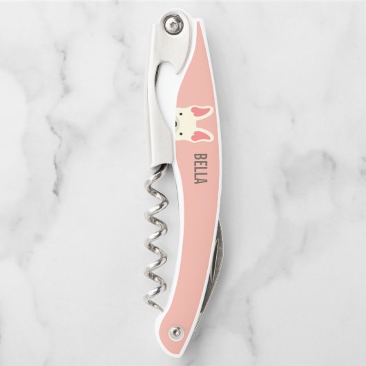 Monogram Cute French Bulldog Kurkentrekker (Voorkant)