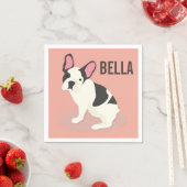 Monogram. Cute French Bulldog Servet (Insitu)