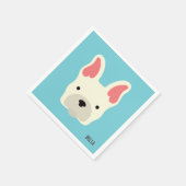 Monogram. Cute French Bulldog Servetten (Hoek)