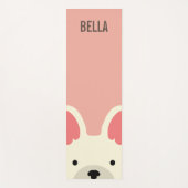 Monogram Cute French Bulldog Yogamat (Voorkant)