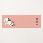 Monogram Cute French Bulldog Yogamat (Voorkant (horizontaal))
