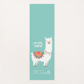 Monogram Cute Funny Alpaca No Prob Llama Yogamat (Voorkant)