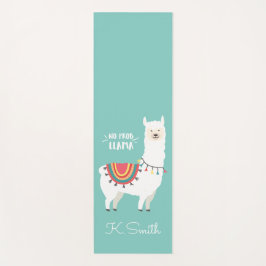 Monogram Cute Funny Alpaca No Prob Llama Yogamat