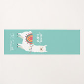 Monogram Cute Funny Alpaca No Prob Llama Yogamat (Voorkant (horizontaal))