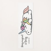 Monogram Cute Funny Unicorn Yogamat (Voorkant)