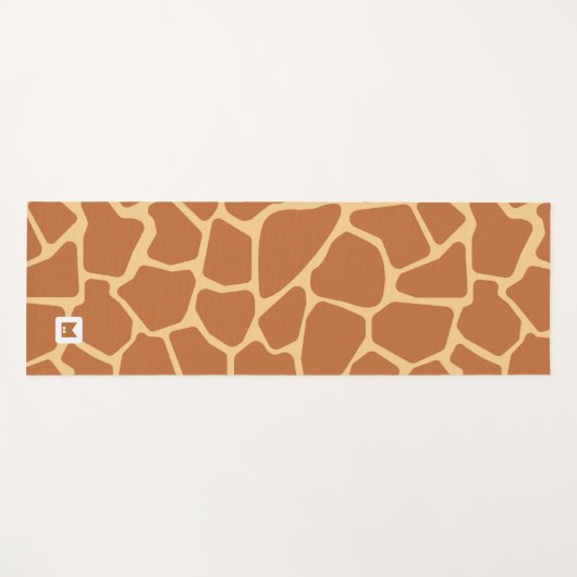 Monogram Cute Giraffe Safari Pattern Yogamat (Voorkant (horizontaal))