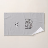 Monogram Cute Graphics Elephant, speciaal aangepas Bad Handdoek (Handdoek)