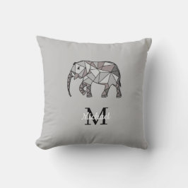 Monogram Cute Graphics Elephant, speciaal aangepas Kussen