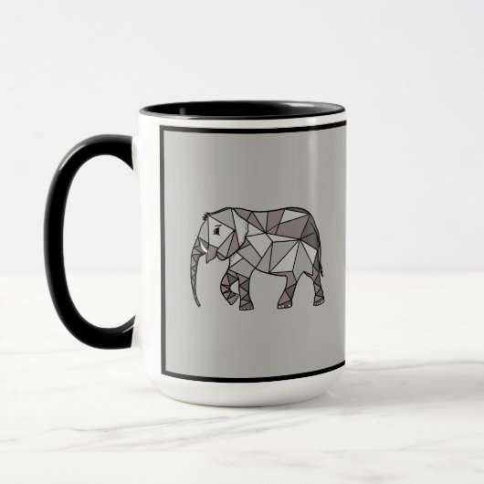 Monogram Cute Graphics Elephant, speciaal aangepas Mok (Links)