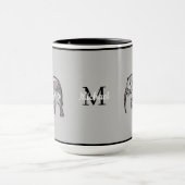 Monogram Cute Graphics Elephant, speciaal aangepas Mok (Midden)