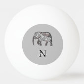 Monogram Cute Graphics Elephant, speciaal aangepas Pingpongbal (Voorkant)