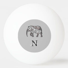 Monogram Cute Graphics Elephant, speciaal aangepas Pingpongbal