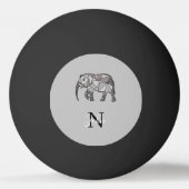 Monogram Cute Graphics Elephant, speciaal aangepas Pingpongbal (Achterkant)