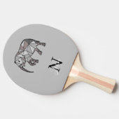 Monogram Cute Graphics Elephant, speciaal aangepas Tafeltennisbatje (Zijkant)