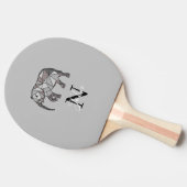 Monogram Cute Graphics Elephant, speciaal aangepas Tafeltennisbatje (Zijkant)