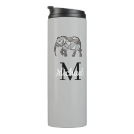 Monogram Cute Graphics Elephant, speciaal aangepas Thermosbeker