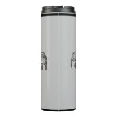 Monogram Cute Graphics Elephant, speciaal aangepas Thermosbeker (Achterkant)