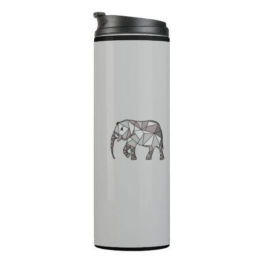 Monogram Cute Graphics Elephant, speciaal aangepas Thermosbeker (Geroteerd rechts)