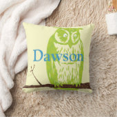 Monogram Cute Limoen  gestileerd van Owl Kussen (Deken)