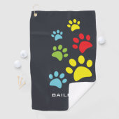 Monogram Cute Paw Prins Golfhanddoek (Insitu)