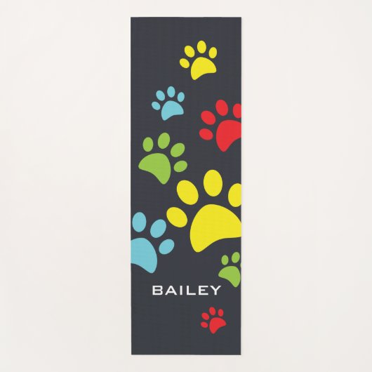Monogram Cute Paw Prins Yogamat (Voorkant)