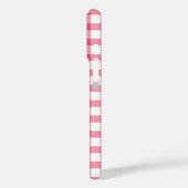 Monogram | Cute Pink Gingham Pset Checker Case-Mate iPhone Case (Achterkant / Links)