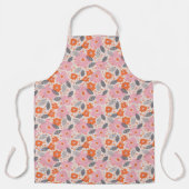 Monogram | Cute Retro Floral Pattern Schort (Voorkant)