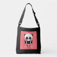 Monogram Cute Sitting Panda Personeelszalm
