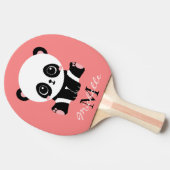 Monogram Cute Sitting Panda Personeelszalm Tafeltennisbatje (Zijkant)