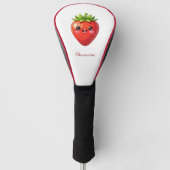 Monogram cute strawberry kawaii golfheadcover (Voorkant)