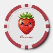 Monogram cute strawberry kawaii poker chips (Voorkant)