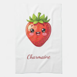 Monogram cute strawberry kawaii theedoek