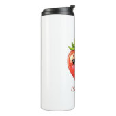 Monogram cute strawberry kawaii thermosbeker (Gedraaid links)