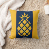 Monogram Cute Yellow en Blue Pineapple Kussen (Deken)