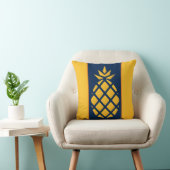 Monogram Cute Yellow en Blue Pineapple Kussen (Stoel)