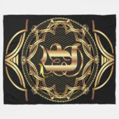 Monogram D AANGEPAST om achtergrondkleur te wijzig Fleece Deken (Voorkant (Horizontaal))