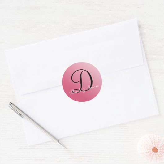 Monogram D aanpasbaar zegel (Envelop)
