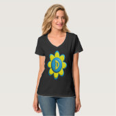 Monogram D Colorful Flower T-shirt (Voorkant volledig)