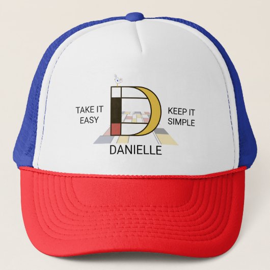 Monogram D - Danielle Trucker Pet (Voorkant)