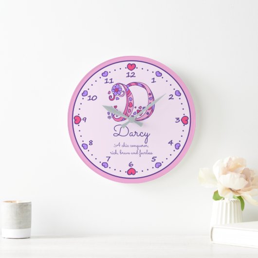 Monogram D Darcy harten naam betekent klok (Huis)