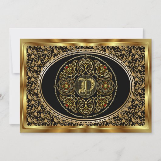Monogram D Een soort Uitzicht notities alstublieft Kaart (Voorkant)