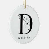 Monogram D hemelse naam Keramisch Ornament (Rechts)