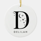 Monogram D hemelse naam Keramisch Ornament (Voorkant)