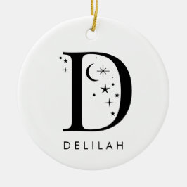 Monogram D hemelse naam Keramisch Ornament