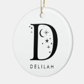 Monogram D hemelse naam Keramisch Ornament (Links)