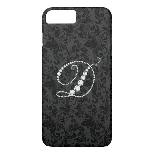 Monogram D in diamanten Case-Mate iPhone Case (Achterkant)
