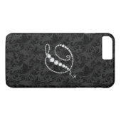 Monogram D in diamanten Case-Mate iPhone Case (Achterkant (Horizontaal))