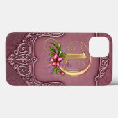 Monogram D iPad-luchtdraagtas Case-Mate iPhone Case (Achterkant (horizontaal))