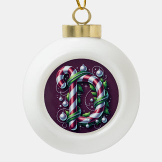 monogram "D" Keramische Bal Ornament